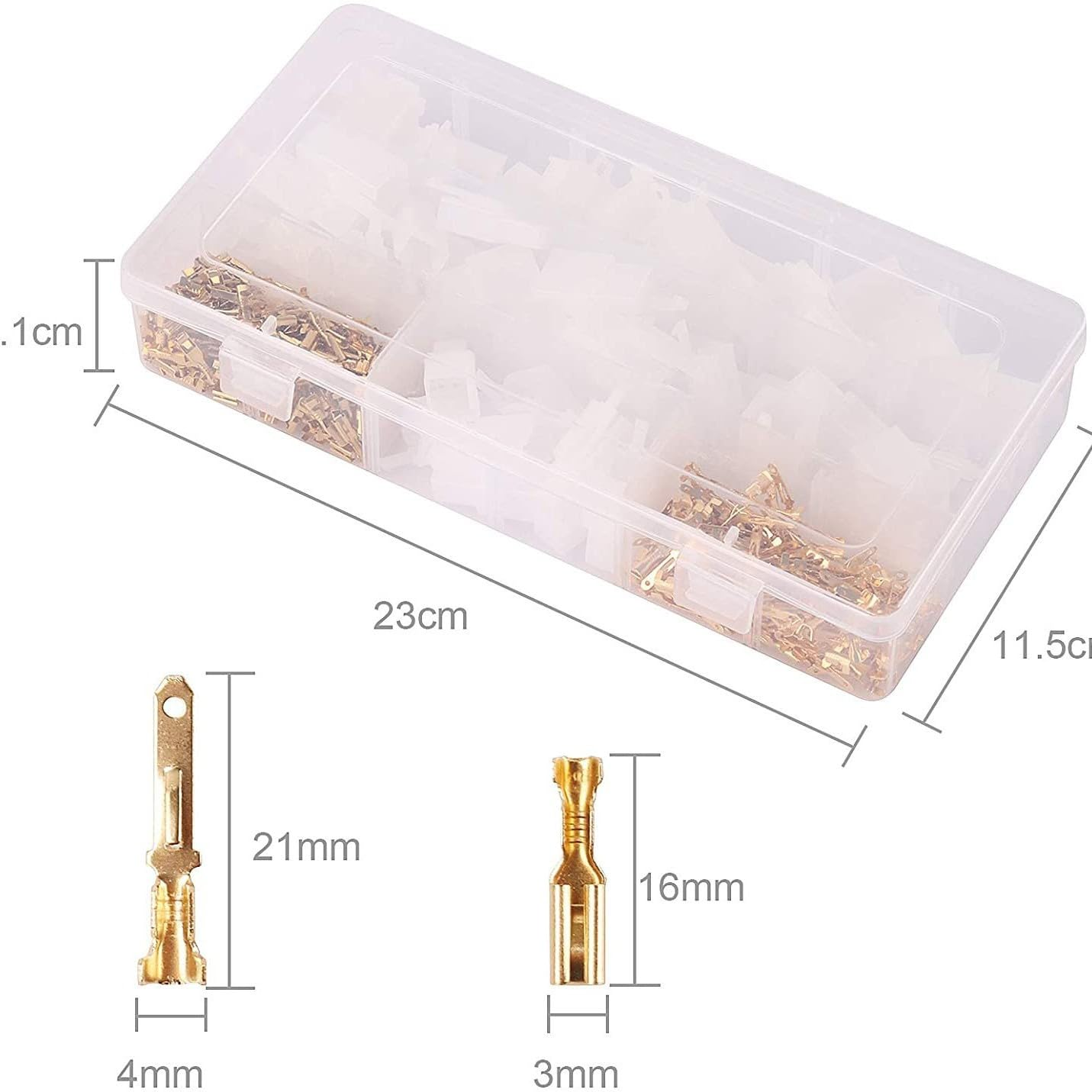 690PCS Automotive Electrical Wire Connectors Kit 2.8Mm 2 3 4 6 9 Pin Automotive Electrical Wire Male Female Socket Plug and Pin Header Crimp Wire Terminals Connector Assortment Kit O-P-029-Kit image number 4