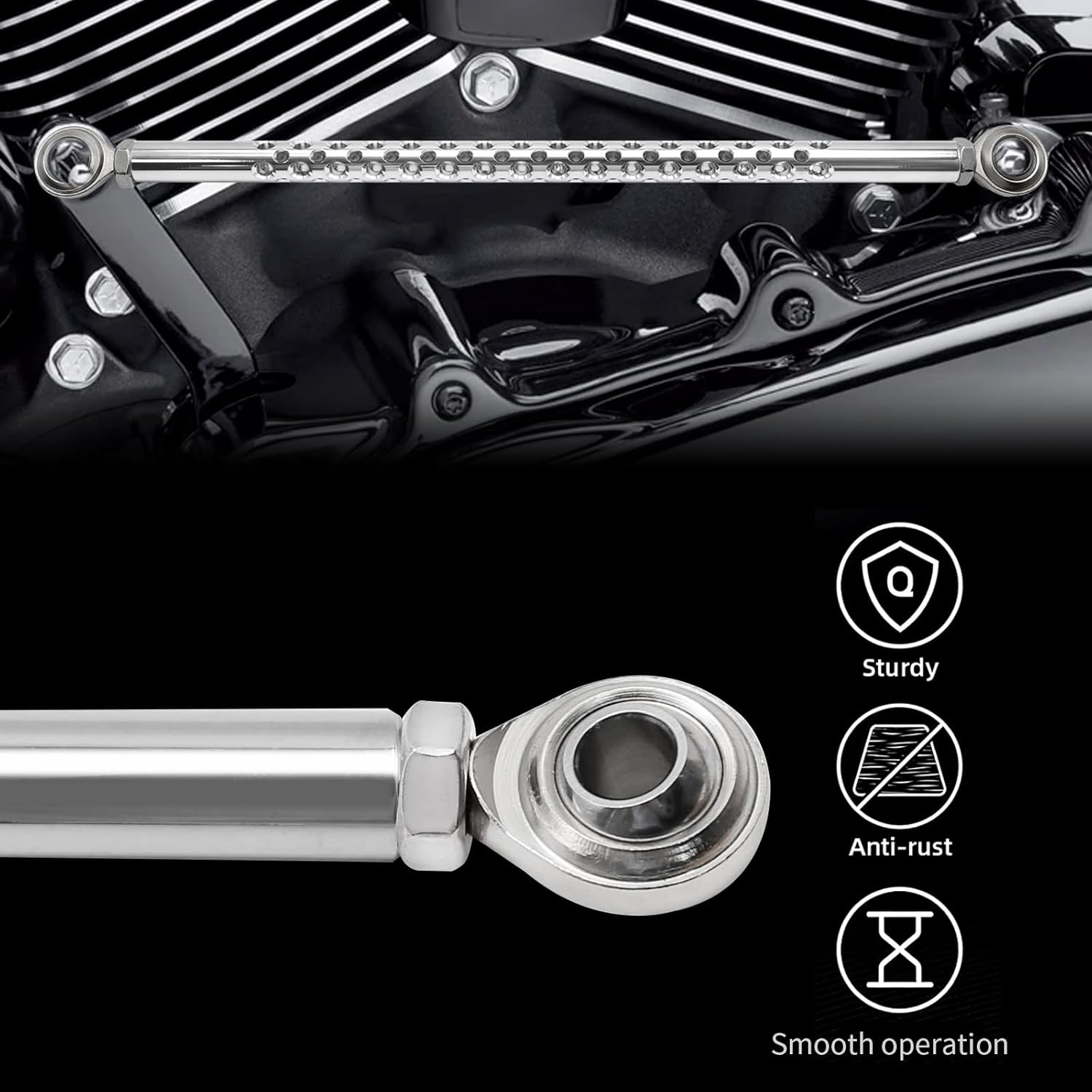 Saihisday Chrome Gear Shift Linkage Replacement for Harley Davidson Touring Softail Dyna Trike Fatboy Electra Street Road Glide Wide Glide FLH FLHX FLTR FLHR FX 1987-2021