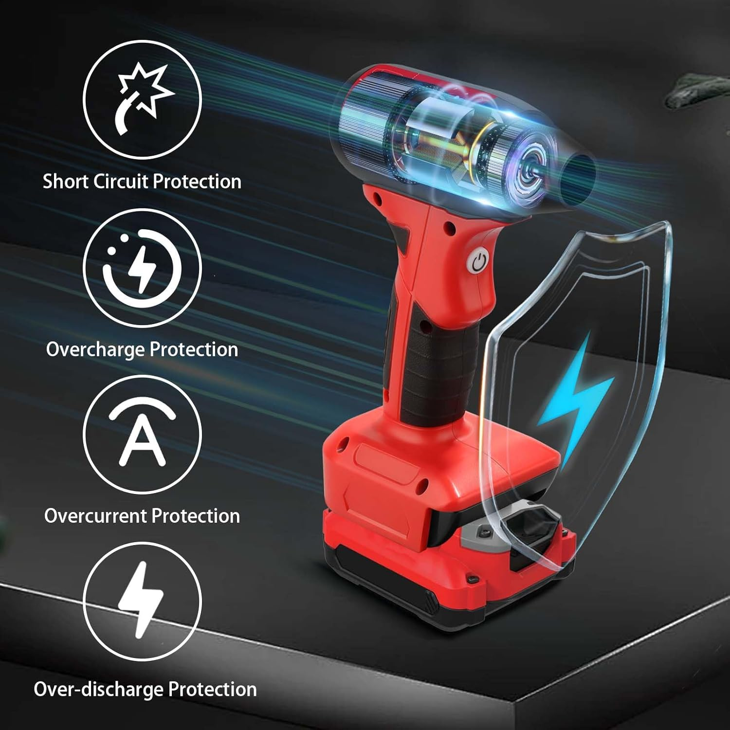 Jet Dry Blower for Milwaukee M18, Compatible with Milwaukee 18V Lithium Battery,Super Turbo Violent,Mini Turbo Jet Fan, Battery Blower, Useless Stuff Jetfan, Air Duster for Drying, Cleaning image number 2