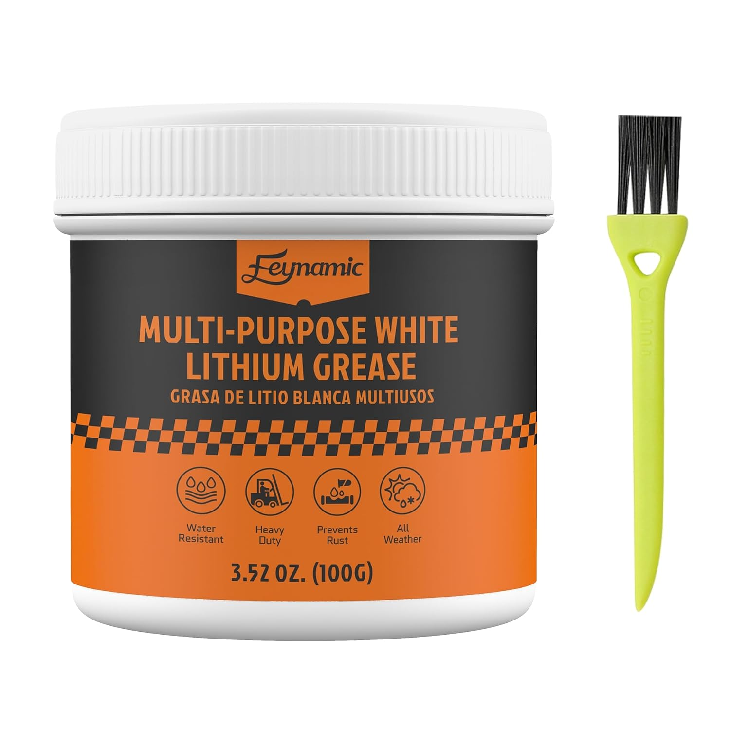 Multi Purpose White Lithium Grease 3.52 Oz for Automotive Brake Calipers Door Hinges Bike Bearings Tracks High Temp Heavy Duty NLGI 2 Lubricant Protects against Rust and Corrosion (100G) image number 2