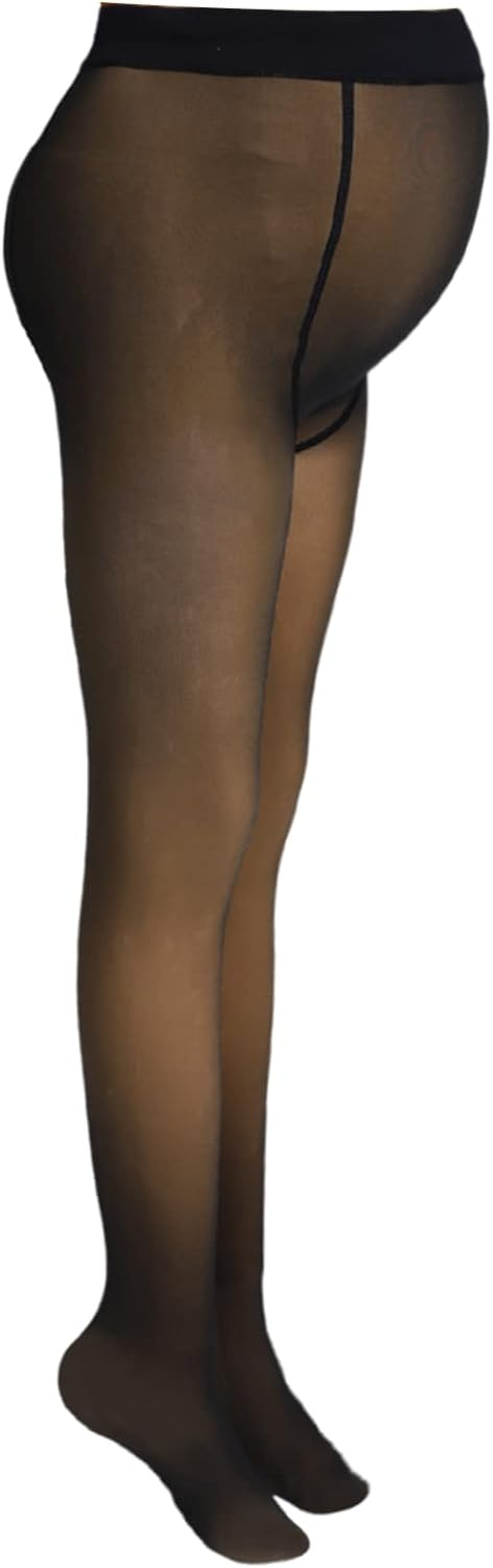 Bonuci Maternity Pantyhose Pregnancy Fleece Lined Tight Women Stretchy Opaque High Waist Legging image number 3