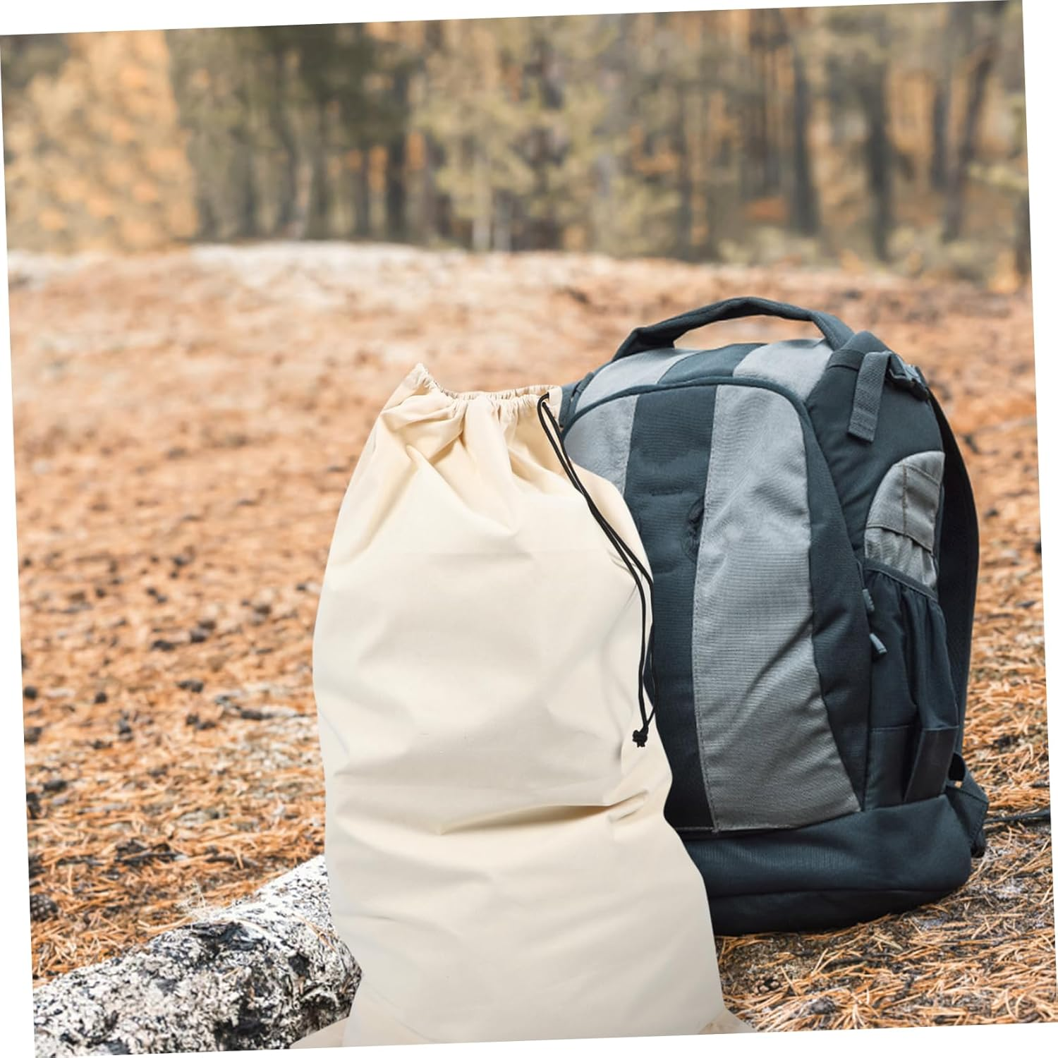 GOOHOCHY Large Storage Camping Bag Drawstring Closure Laundry Bag for Outdoor Hunting Travel image number 3