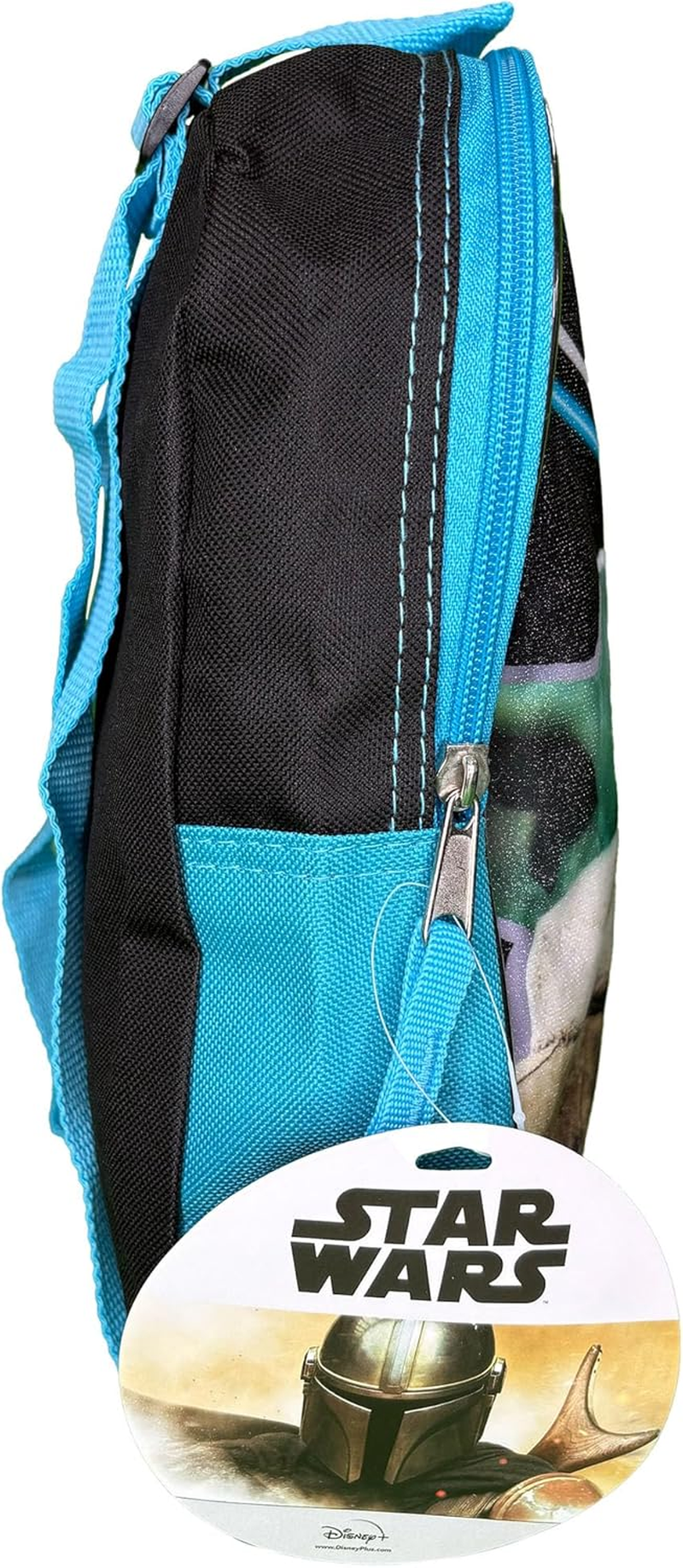 Fast Forward Star Wars the Child Baby Yoda 11" Plain Front Mini Backpack, Black, Small image number 1