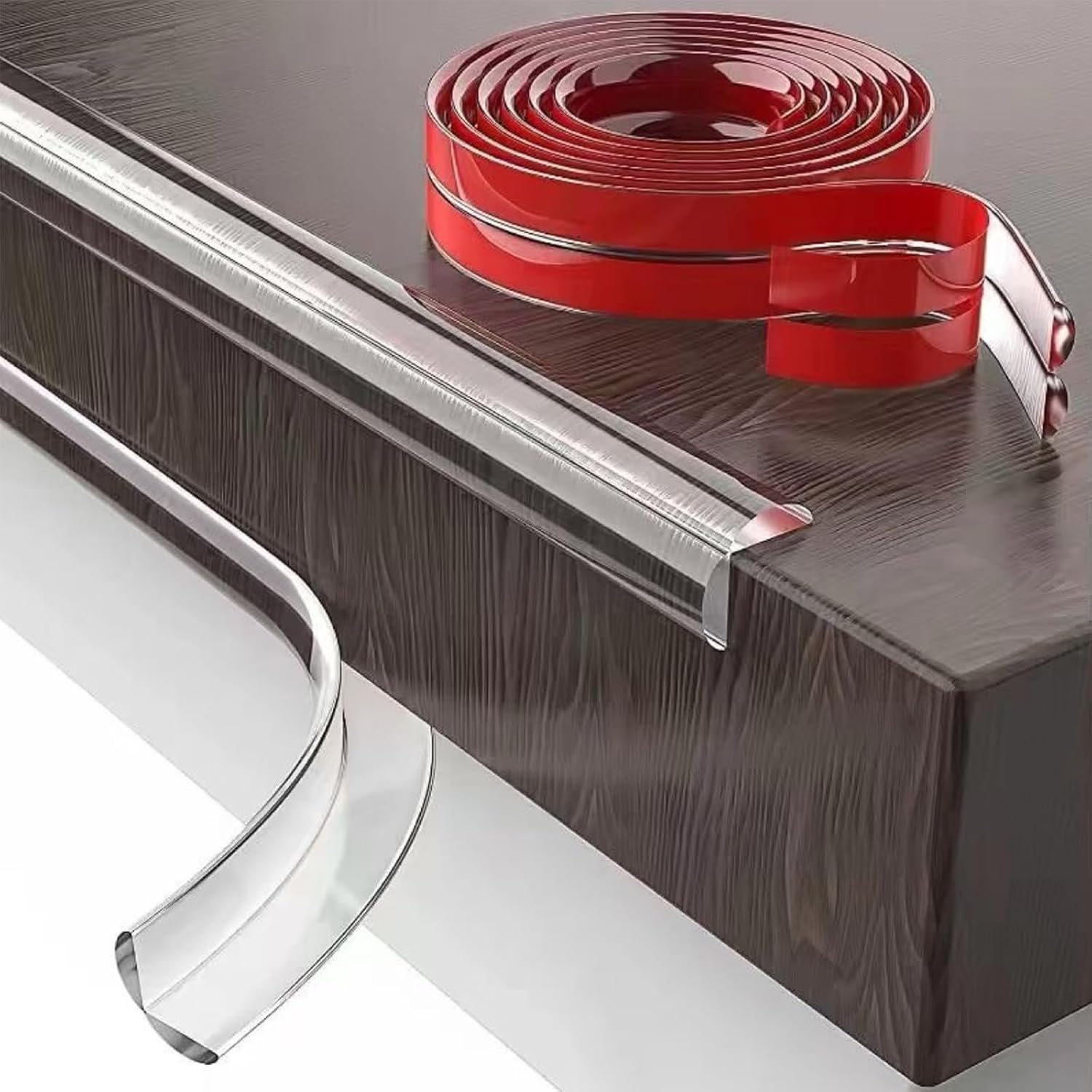 4/6/2 Metre Baby Edge Protection with 4 Corners, Transparent, Soft, Self-Adhesive, Easy to Install, Wide Applications image number 3