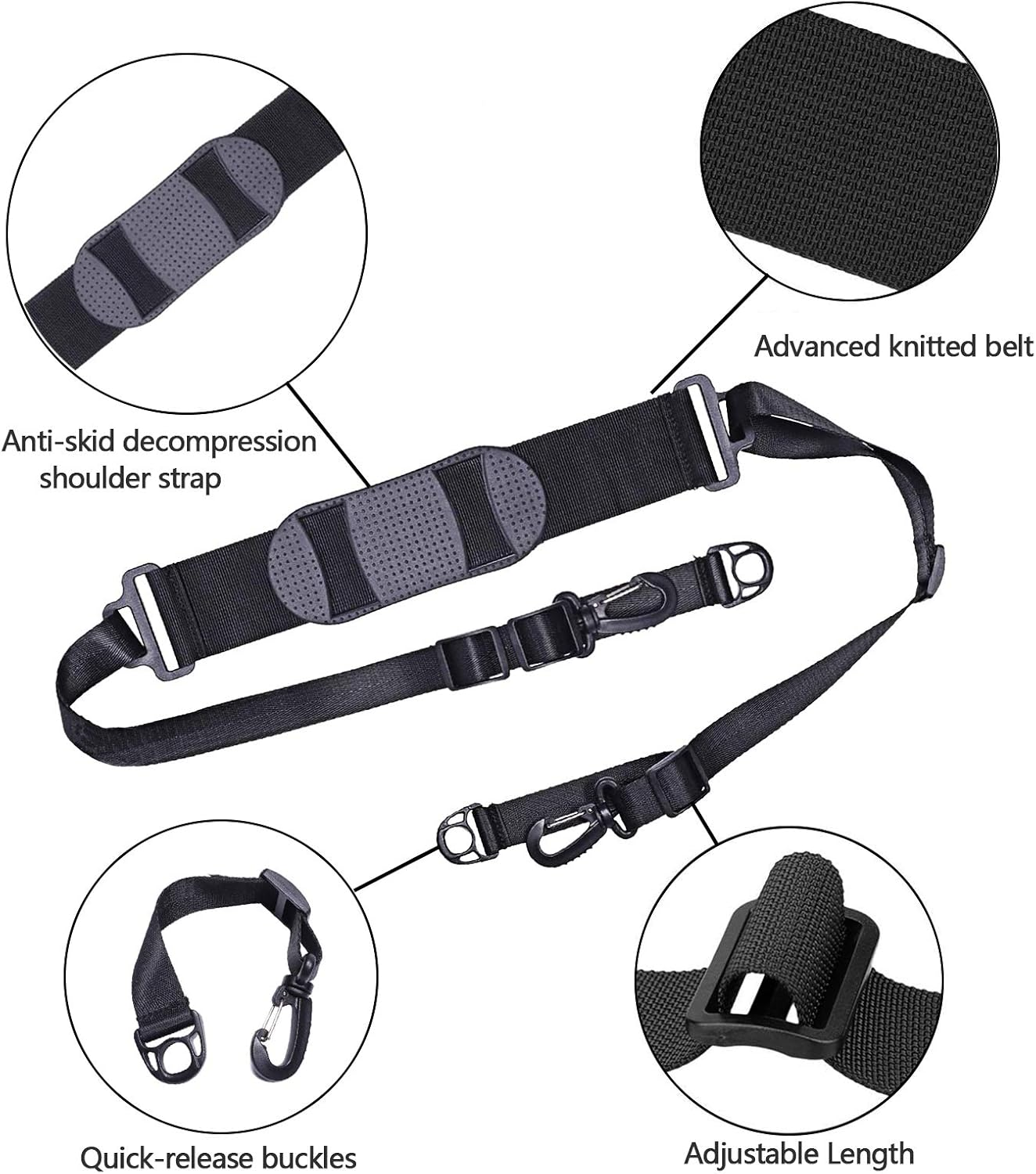 PERCARE Scooter Shoulder Strap Compatible for Carrying Beach Chair, Electric Scooter,Kids Bike,Foldable Bikes, Balance Bikes, Yoga Mat with Non-Slip Shoulder Pad,Adjustable image number 1