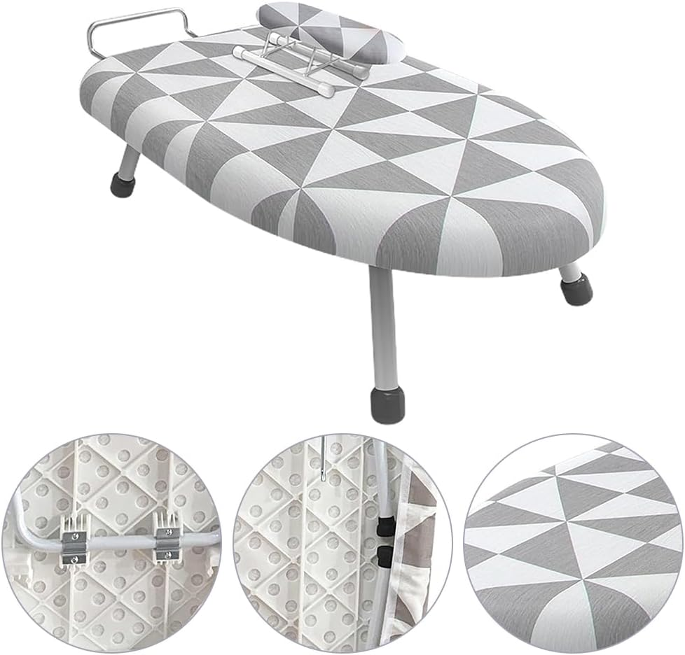 Foldable Tabletop Ironing Board, Portable Ironing Board,Ironing Pad,Folding Ironing Board,Dual Purpose Ironing Tool,For Laundry Room Sewing Room Travel for Home Use, Convenient Storage (Grey) image number 4