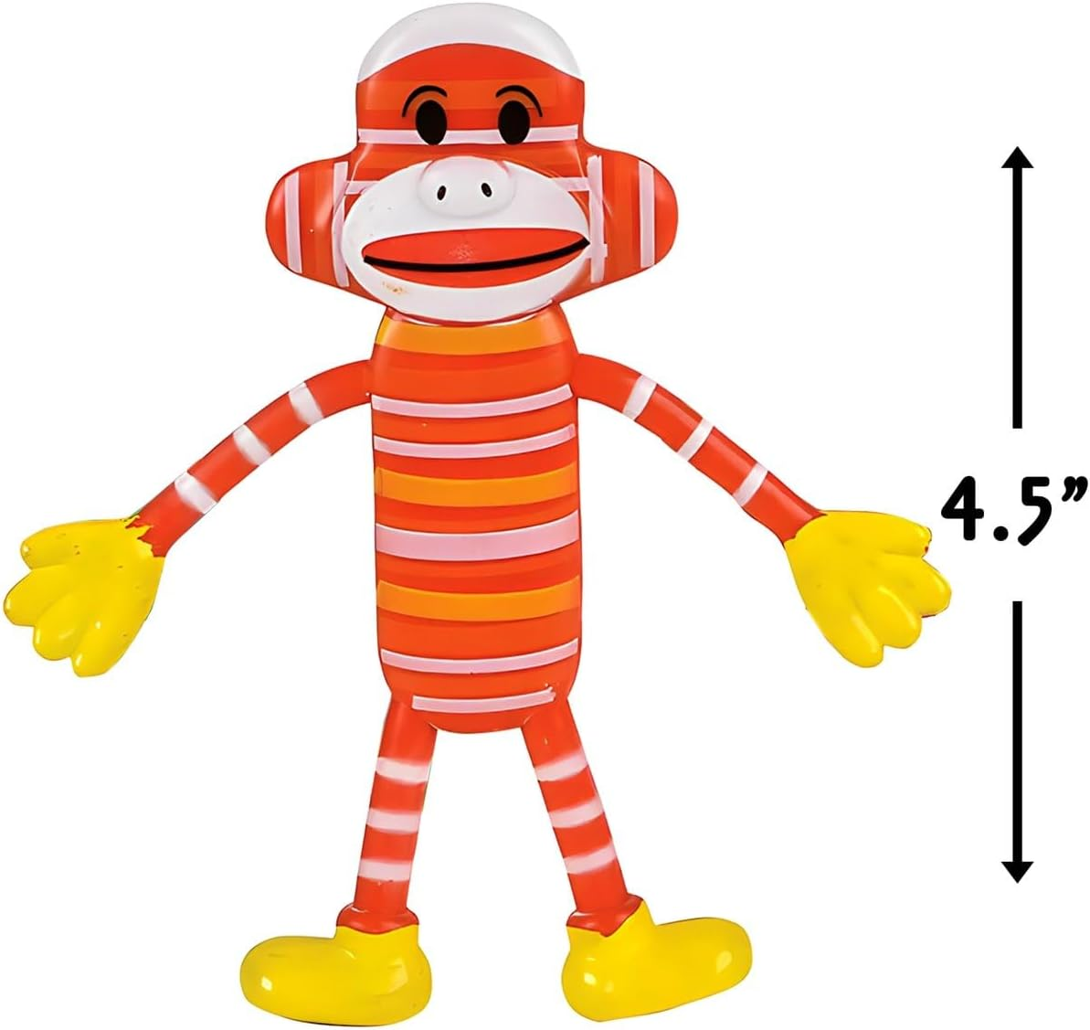 Rhode Island Novelty Bendable Sock Monkey 12-Pack (Assorted Colors) image number 1
