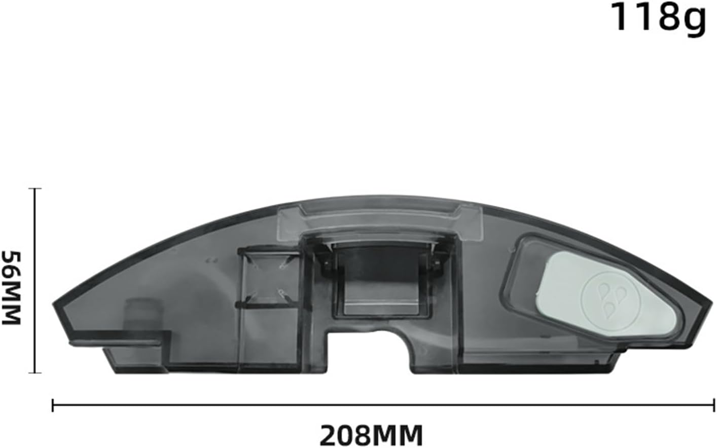 Replacement Water Tank with 4 Mopping Cloth Pads Compatible with Roborock S7 Maxv Ultra/Pro Robot Vacuum Cleaner Parts Accessories