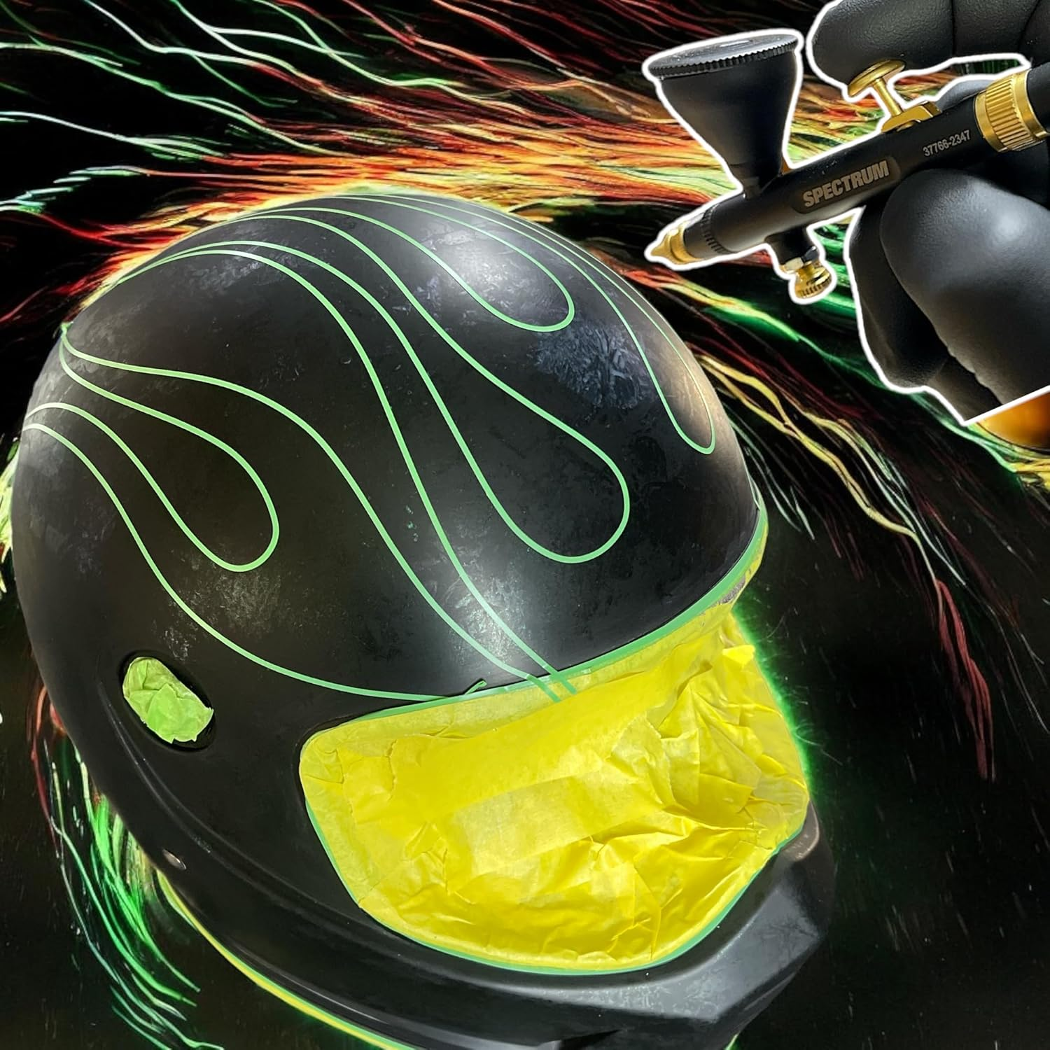 Lime Line 1/8" Fineline Automotive Pinstriping Masking Tape image number 2