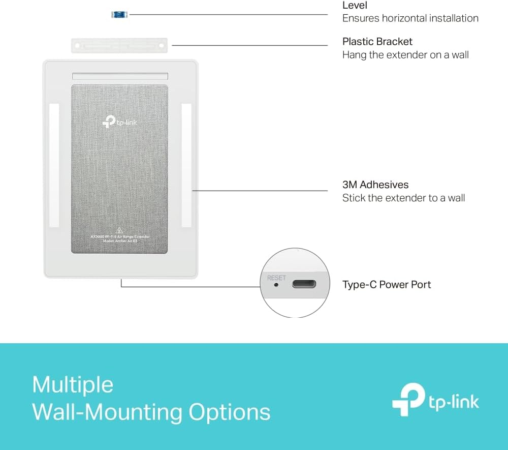 Tp-Link AX3000 Dual-Band Wi-Fi 6 Air Router, up to 3.0Gbps, 2 X Gbps Ports, Type-C Power Port, Homeshield, Easymesh Compatible, Smart Antennas, Flexible Installation, Ultra-Thin Design(Archer Air R5) image number 5
