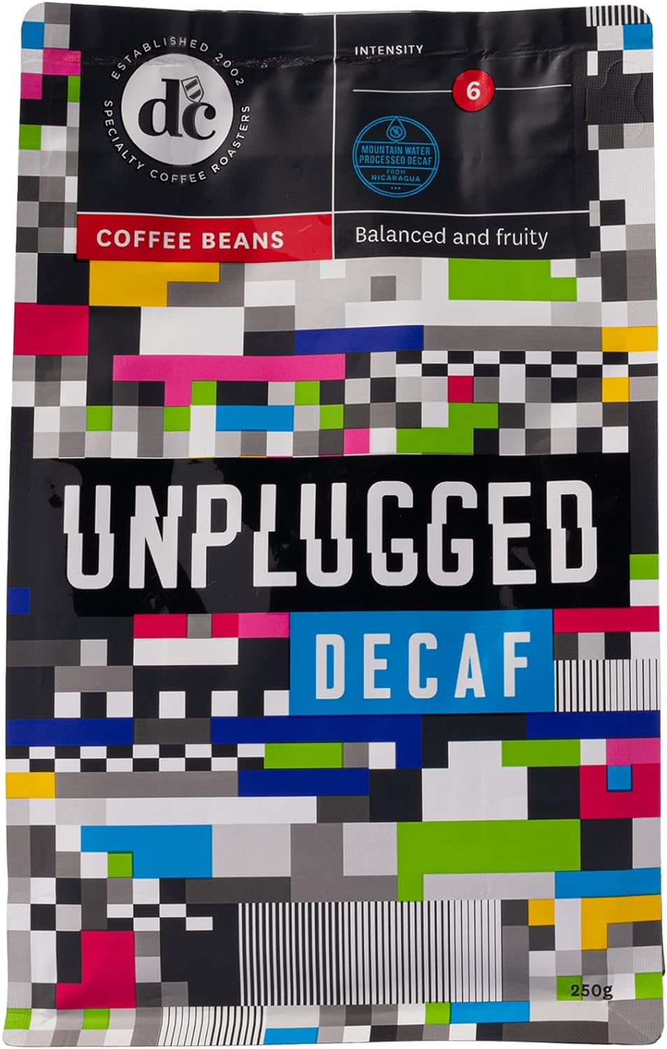 Dc Coffee Unplugged Decaf Coffee - Stone Fruit, Caramel and Almond - an Exceptional Experience and a Flavorful Escape without Caffeine - (Ground Coffee Beans, 250G)