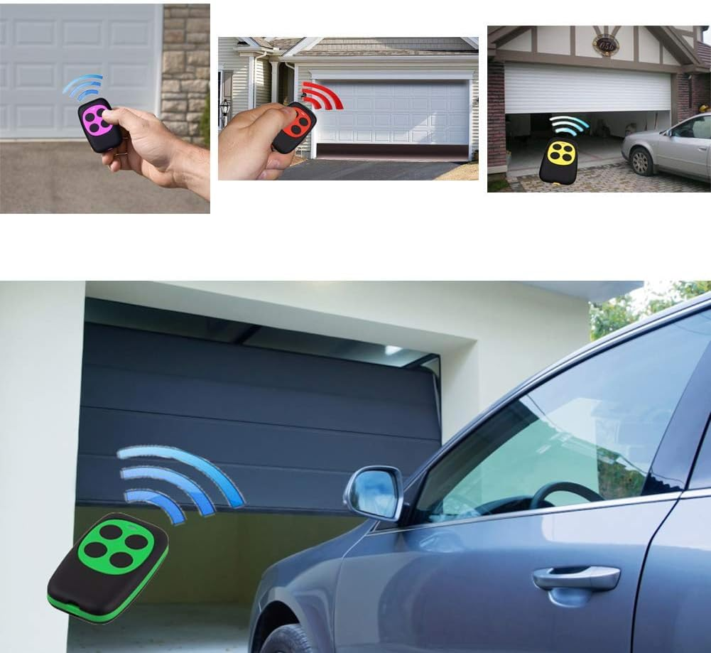 XIHADA 4-Button Universal Gate and Garage Door Opener Remote Control Cloning Homelink Key Fob Programmable Learning Multi Frequency 280MHZ-868MHZ (Yellow, 1PC) image number 6