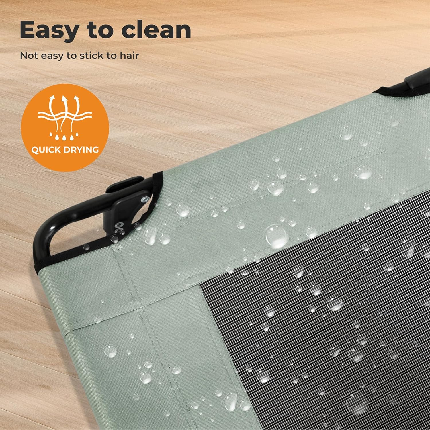 Pawz Foldable Elevated Dog Beds,Raised Dog Bed for Medium Large Pets,Folding Portable Dog Trampoline with No-Slip Feet,Breathable Teslin Mesh,Indoor Outdoor Use,No Assembly Need,Large image number 1