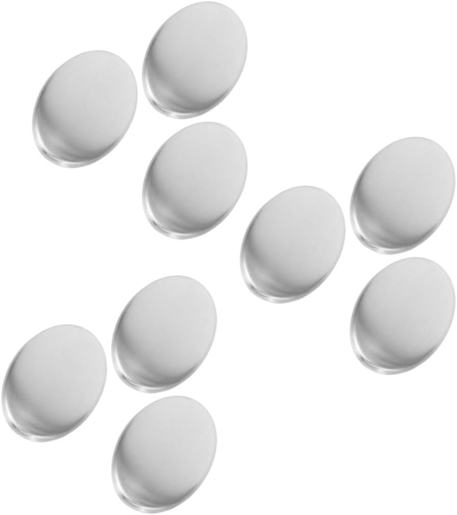 Cabilock 6Pcs Stainless Steel Soap Bar Deodorizing Smells Eliminating Hand Washer for Kitchen and Bathroom Use as Odor Absorber and Remover