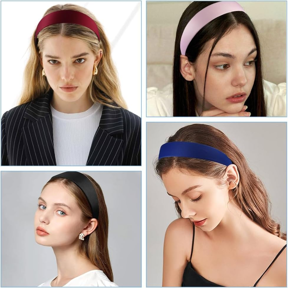 Pack of 6 Women'S Headbands, DIY Design Headband, Women'S Wide Headband, for Holiday Outfits, Everyday Outfits, Home Use image number 2