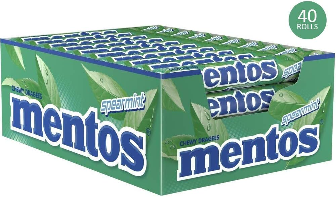 MENTOS Spearmint Candy Roll, 40 Rolls, 40 X 37.5G image number 2
