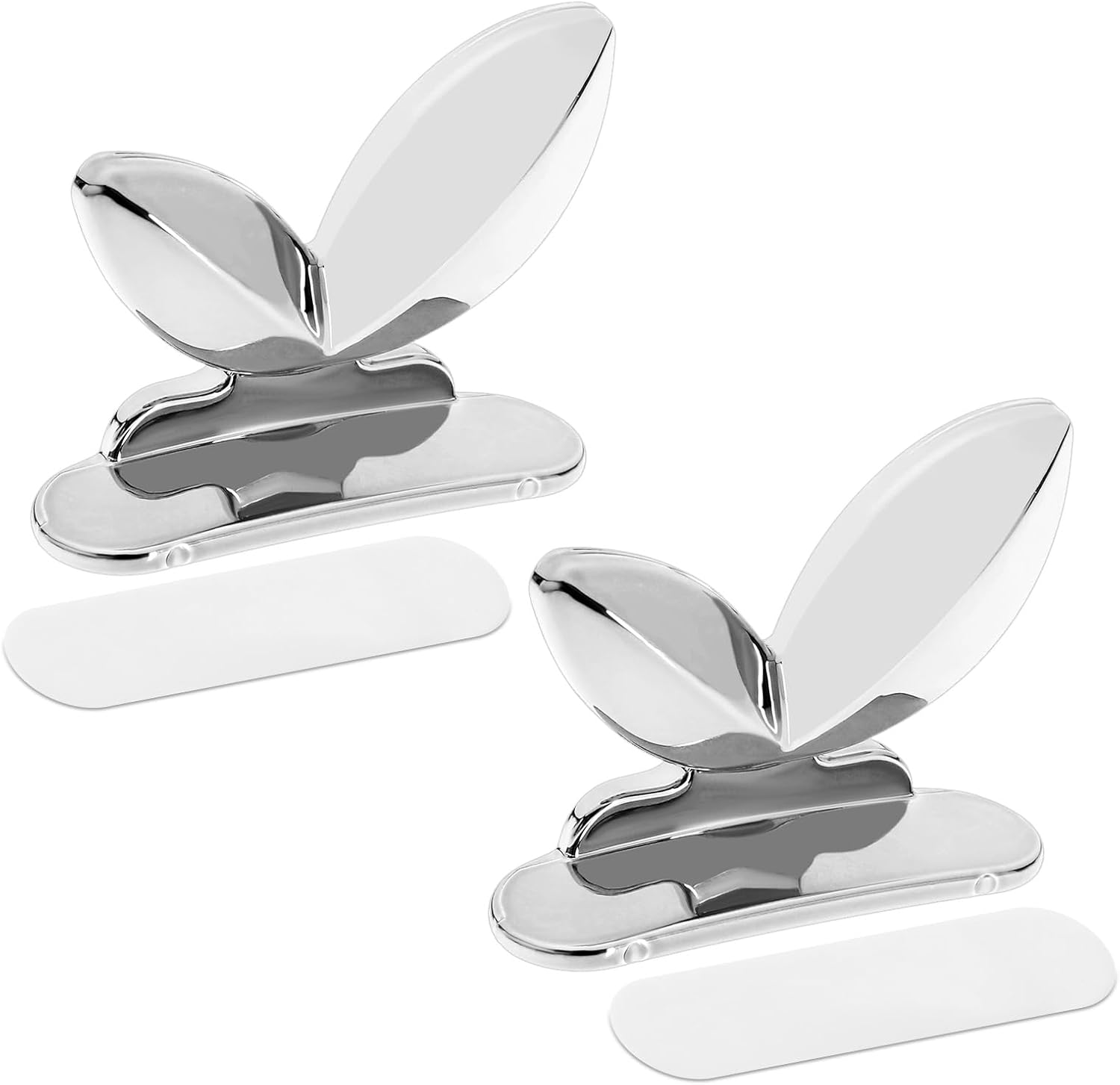 2Pcs Toilet Seat Lifter with Acrylic Adhesives ABS Toilet Lid Handle Toilet Lid Lift Tool Accessories for Home Hotels Toilet Silver image number 3