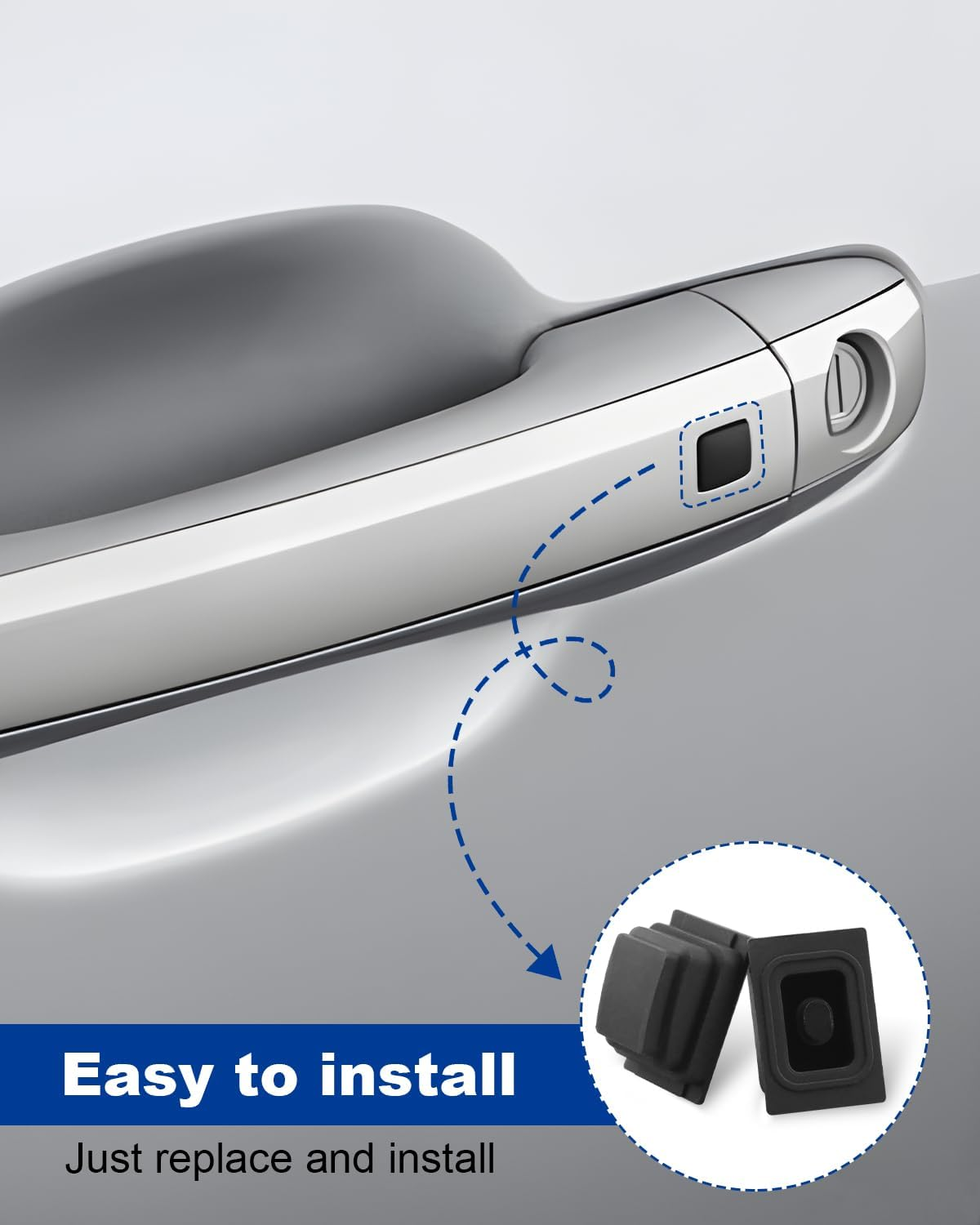 ANODZU Exterior Door Handle Buckle Induction Button Automotive Replacement Parts Fit for Hyundai Tucson 2015 2016 2017 2018 2019 2020 image number 2