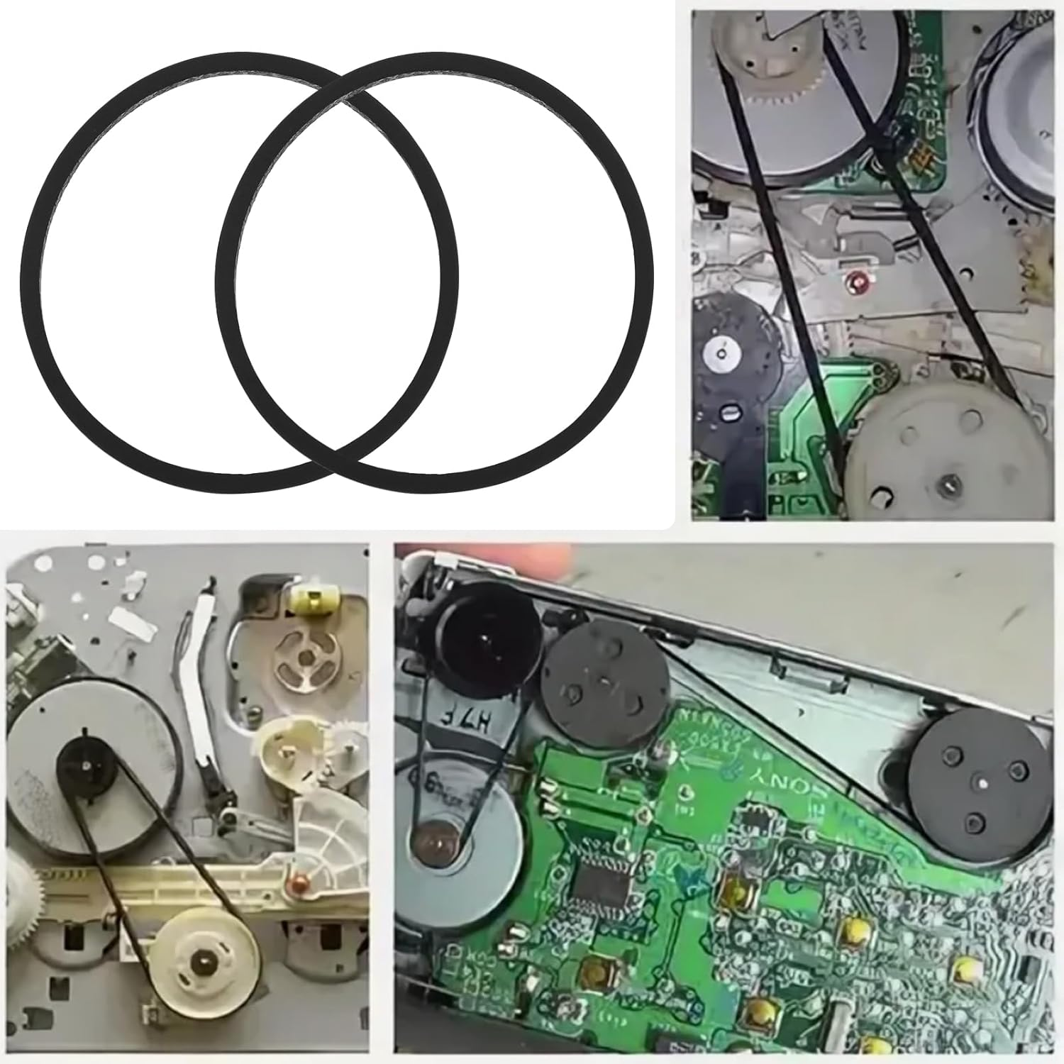 SING F LTD 10PCS Square Cassette Tape Machine Belt Diameter 25Mm Wire Diameter 1.2Mm Circumference 78Mm for Recorder Walkman Repeater DVD Drive image number 1