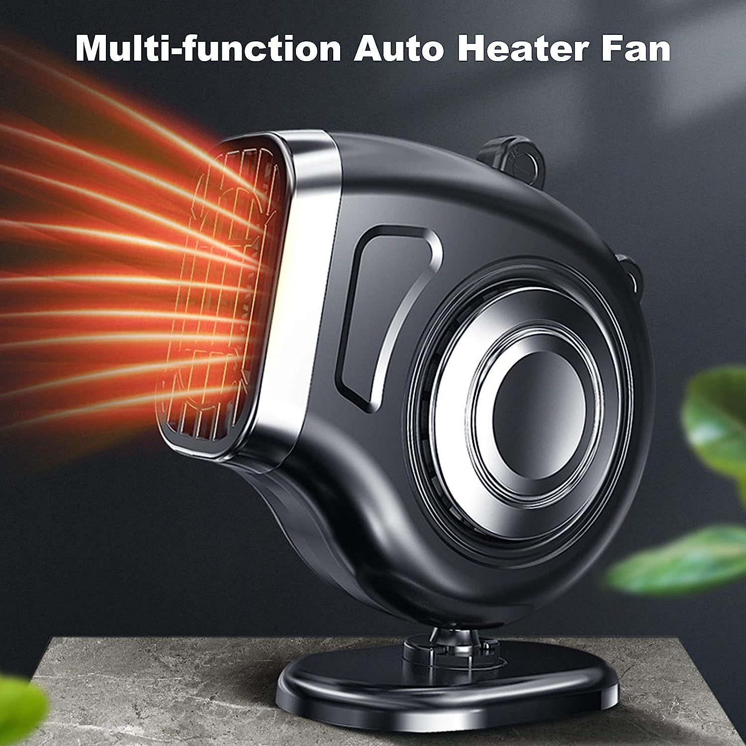Electric Car Fan, 12V 120W Adjustable Car Heater Fan Car Vehicle Dashboard Electric Heater Cooling Fans for Defrosting Automobile Windscreen & Keeping Warm image number 6