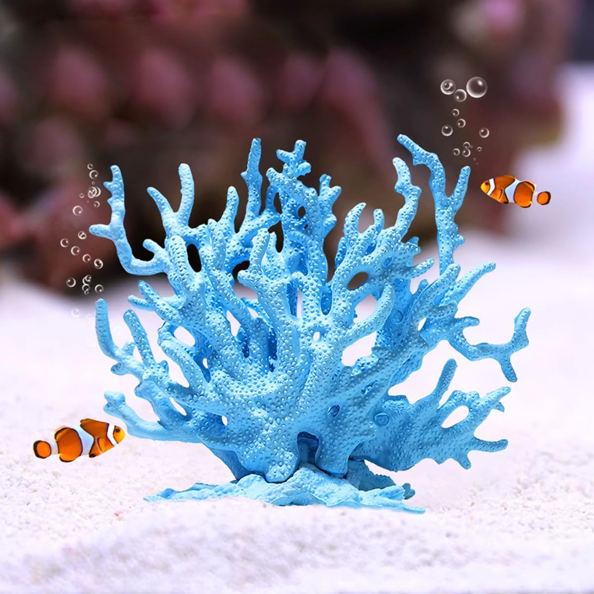 AIMALL Vibrant Artificial Soft Corals for Aquariums &ndash; Colorful Synthetic Coral Decor for Saltwater Tanks, Lifelike Aquatic Grass Landscape - Blue image number 7