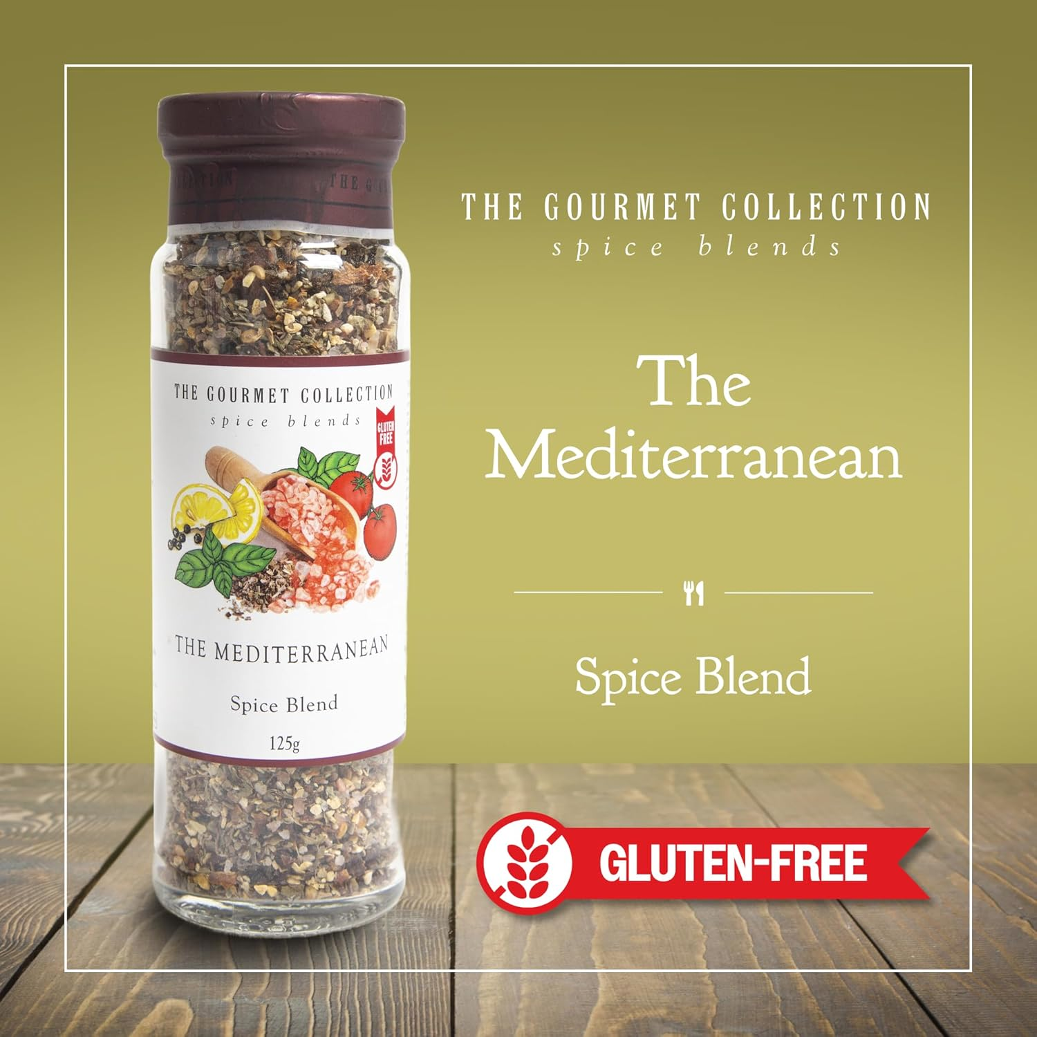 The Gourmet Collection Mediterranean Spice Blend, 125G &ndash; Gourmet Seasoning for Meats & Vegetables, Flavoured Spice Mix, Gluten Free, No Artificial Flavours or Colours, Cooking Spices image number 4