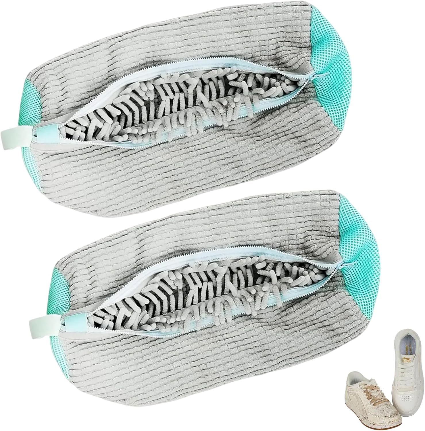 2 Pack Shoe Washing Bags, Heavy Duty Reusable Laundry Bags for Trainers/Sneakers, 39X19Cm Shoe Washing Machine Bag Protect Footwear & Appliances during Washing, Drying Cycles image number 4