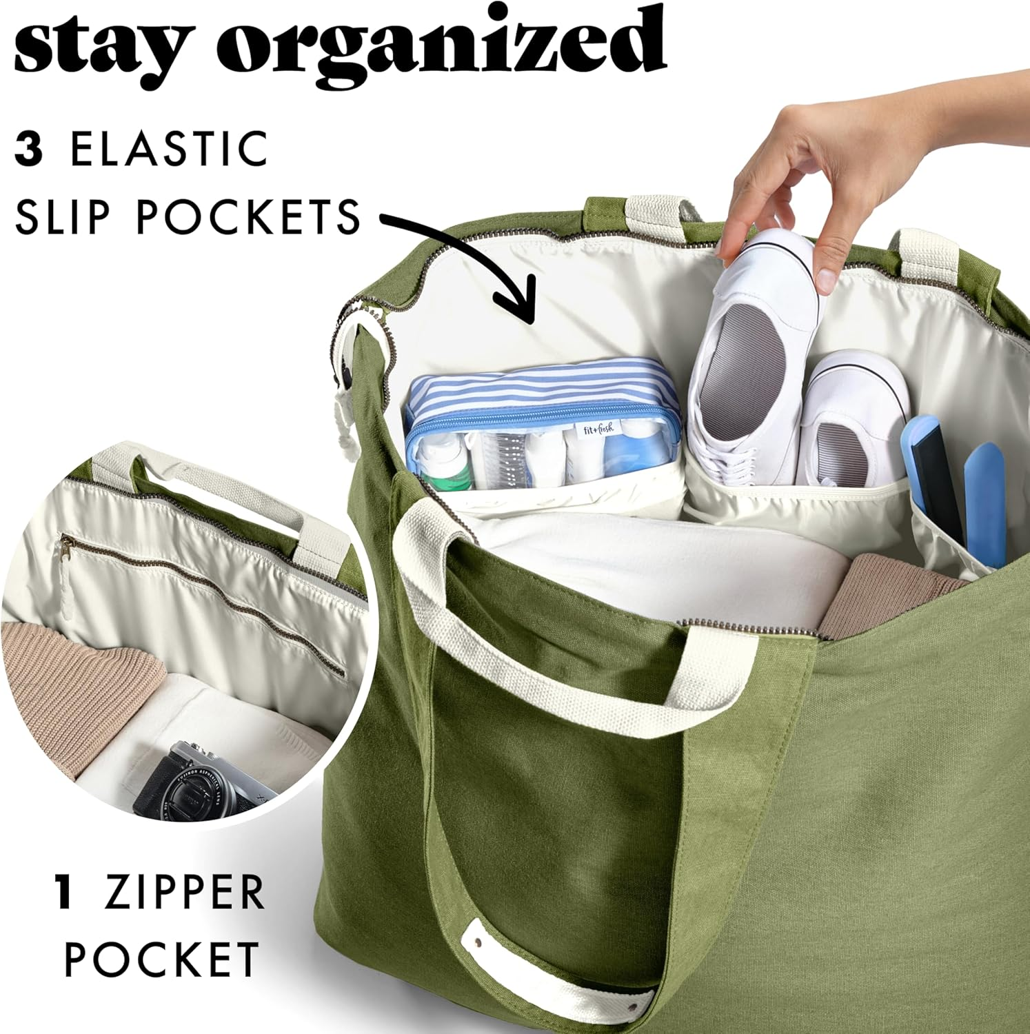 Foundry by Fit + Fresh, All the Things Tote Bag, Luggage, Travel Duffle Bag, Weekender Bags for Women, and Beach Bag image number 1