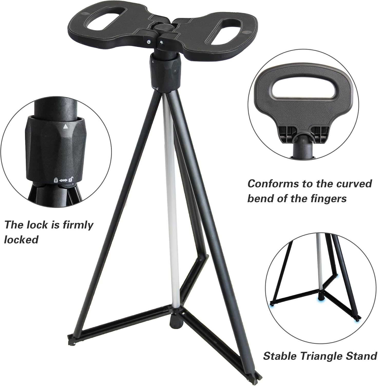 Portable Cane Stool Walking Stick with Seat Walking Stools for Adults Folding Lightweight Retractable Walking Stick for Elderly Outdoor Travel Rest Stool Max Load 440Lb with a Carry Bag