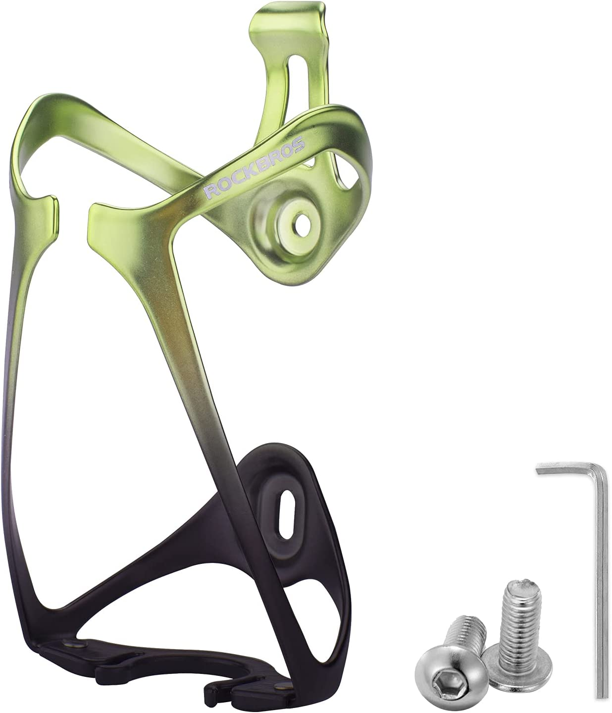 ROCKBROS Bike Water Bottle Holder Lightweight Bicycle Water Bottle Cage Aluminum Alloy Bike Cup Holder Bike Accessories Green