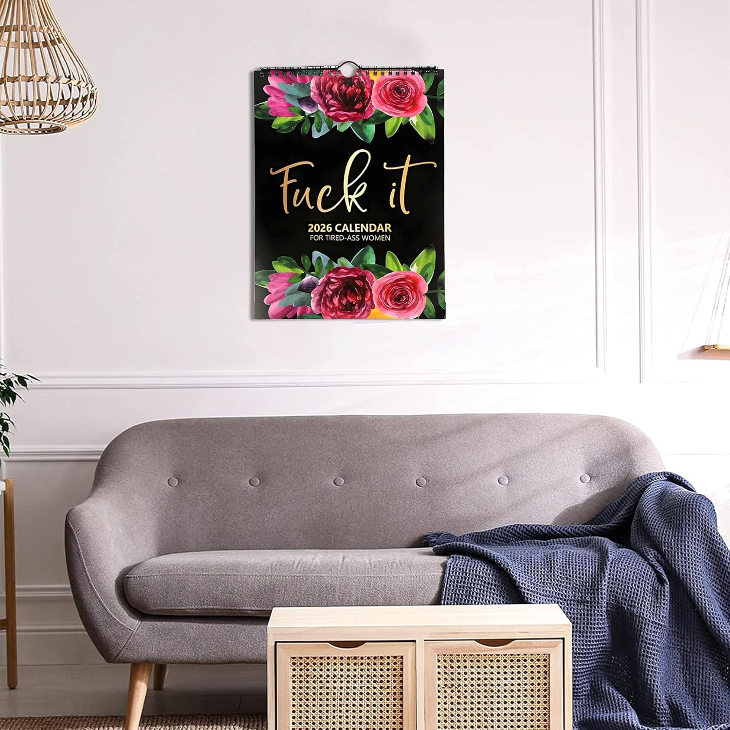 2026 Calendar for Tired-Ass Women, Fu-Ck It Calendar, Tired Woman 2026 Wall Calendar, Funny Wall Calendar for Home Office Decor, Swear Word Planner Monthly Calendar Gag Gifts for Women image number 5
