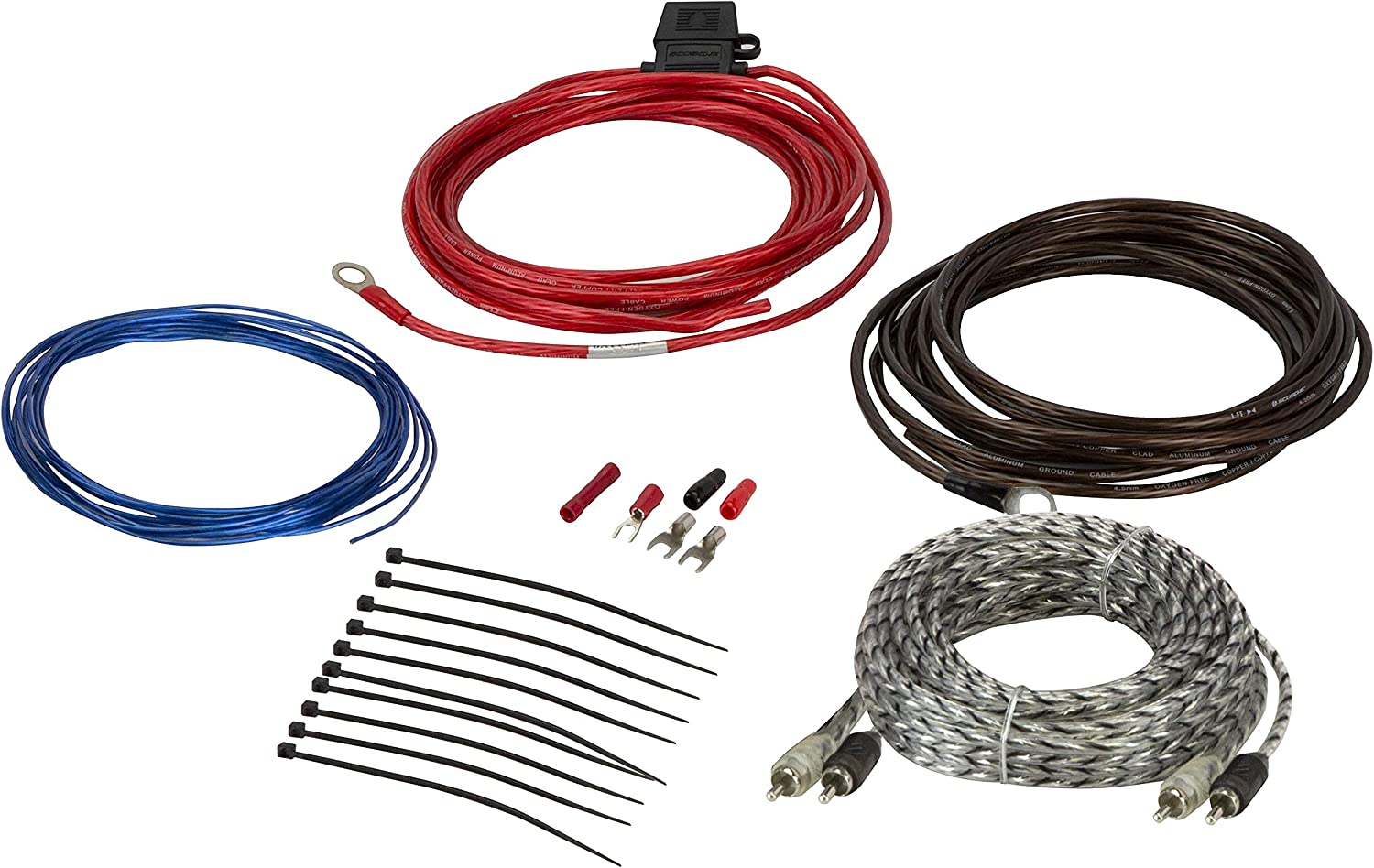 Scosche Install Centric ICAK12 True 12 Gauge Hybrid OFC 2-Channel High Current Amplifier Wiring Kit Accessory Installation Wiring Kit for Boat, Motorcycles, Atv&rsquo;S and Utv&rsquo;S