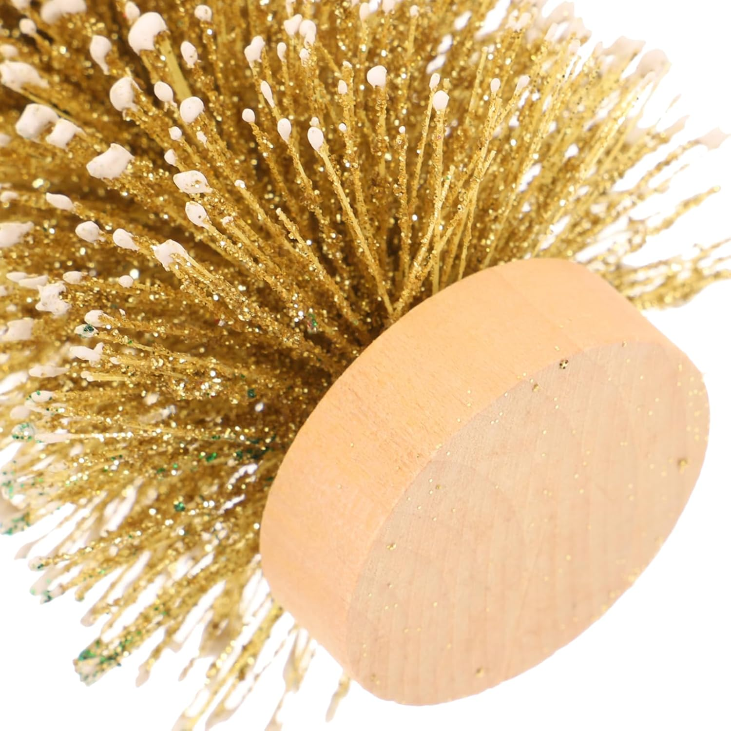 12Pcs Xmas Tree Pendants Desktop Christmas Decorative Flocking Adornment Craft Supplies for Christmas Tree Flowers Decorations image number 1