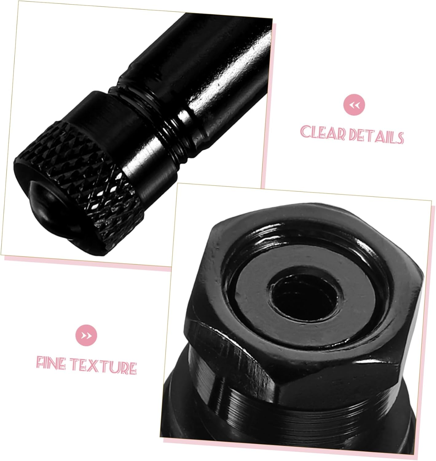 SHERCHPRY 90&deg; 11.3Mm Motorcycle Tyre Valve Stems 2Pcs Black Dirt Caps Replacement Valve Stem Covers for Motorbike Tire Air Pressure Protection Accessories image number 2