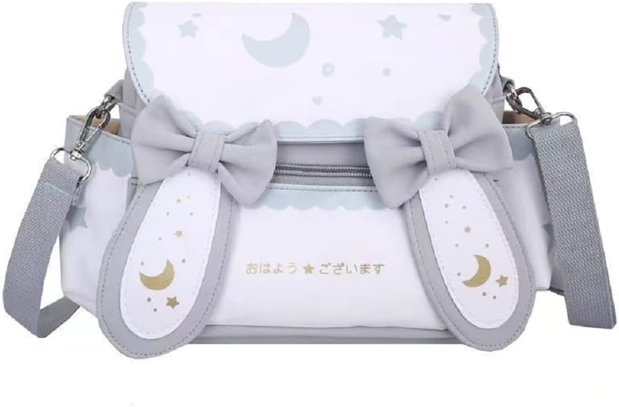 Japanese Kawaii Bunny Ear Backpack with Cute Manga Girl School Backpack Book Bag Satchel Student Cosplay Teen Lolita JK