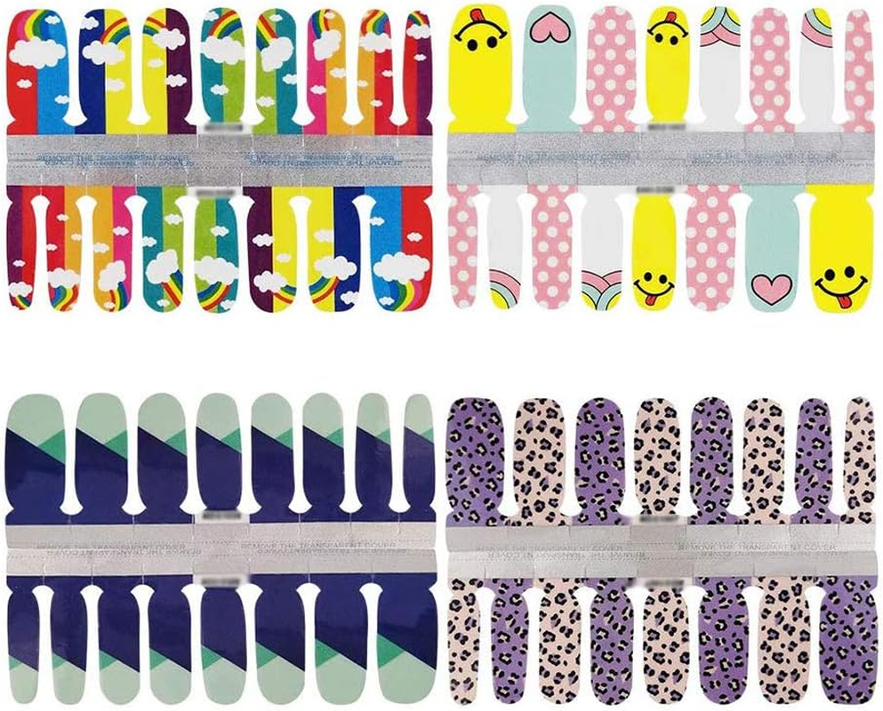 14 Sheets 196 Pieces Nail Polish Stickers Strips Pure Color Shine Full Wraps Nail Art Adhesive Decals Nail Art Designs image number 3