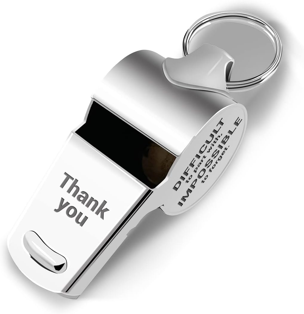 QIBAJIU Whistles with Lanyard, Coach Whistle, Gifts, Coach Gifts for Men Women-3 image number 2