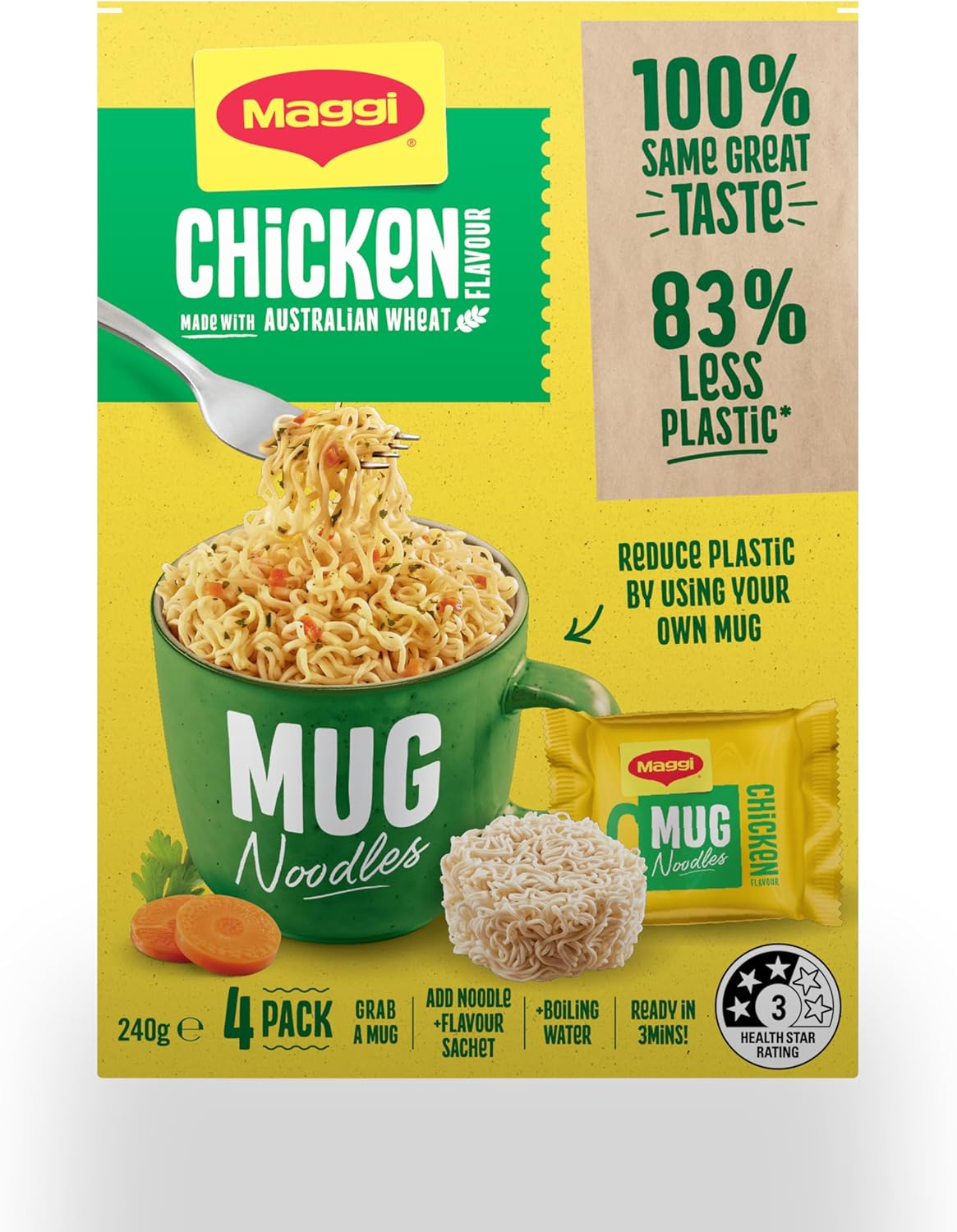 Maggi Chicken Noodles Mug 60 G (Pack of 4X4)