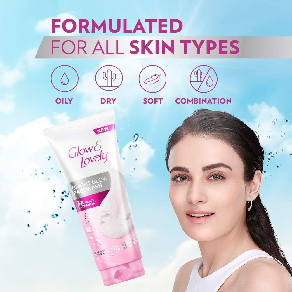 Fair & Lovely Instant Glow with Fairness Multivitamin Facial Cleansing 100Ml image number 5