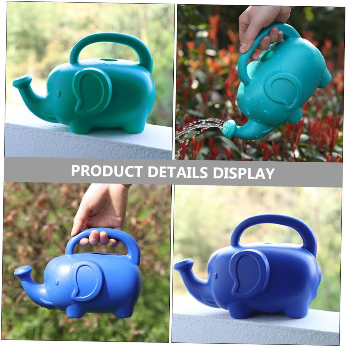 2Pcs Cartoon Watering Pot Garden Watering Can Outdoor Plastic Kettle Gardening Tool image number 2