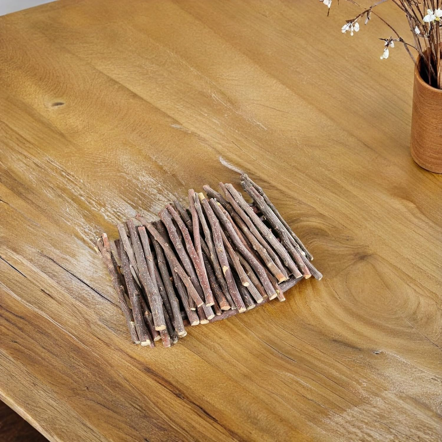 VICASKY Apple Sticks Small Chew Natural Teeth Grinding Treats for Rabbits Hamsters Guinea Pigs Squirrels Chinchillas Portable Wooden Molar Chew Snack for Small Pets image number 6