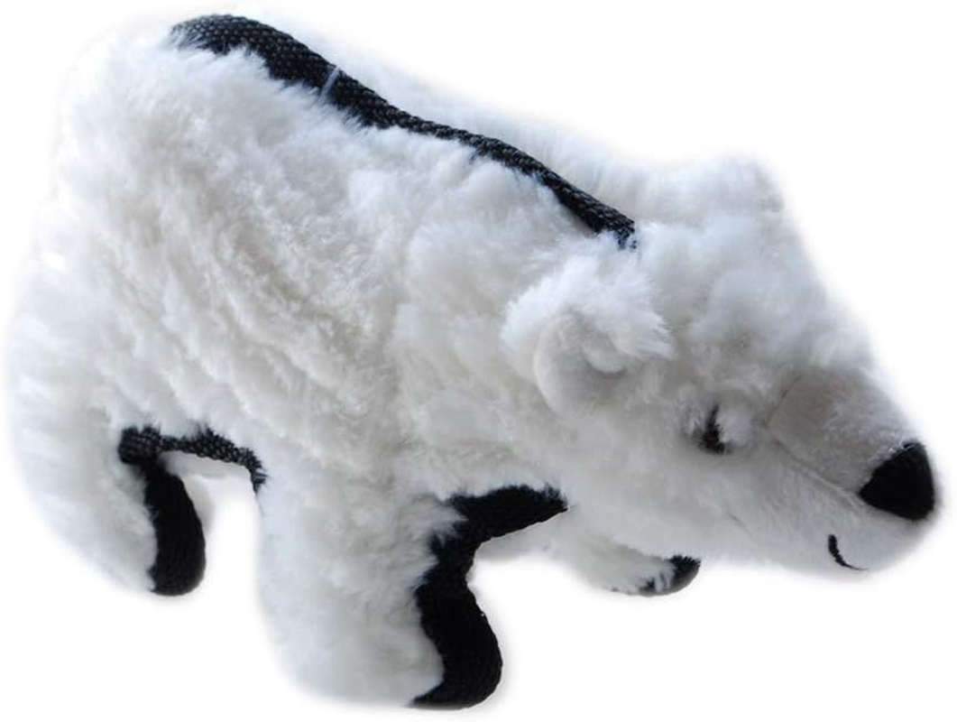 Ruff Play Extra Tuff Plush Polar Bear Dog Toy, White - Dog Teething Toy, Chew Toys, Extremely Durable, for Aggressive Chewers, Extra Tough Dog Toys, Aids Dogs Dental Health