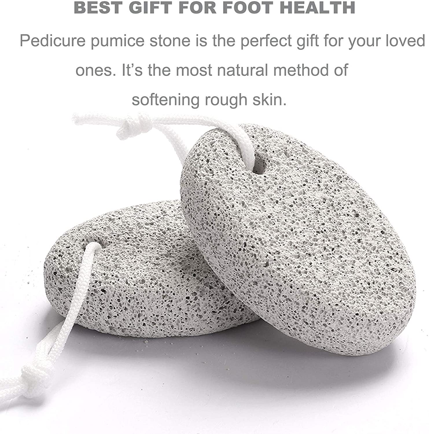 Borogo Natural Pumice Stone for Feet, 5-Pack Lava Pedicure Tools Hard Skin Callus Remover for Feet and Hands - Natural Foot File Exfoliation to Remove Dead Skin, Heels, Elbows, Hands