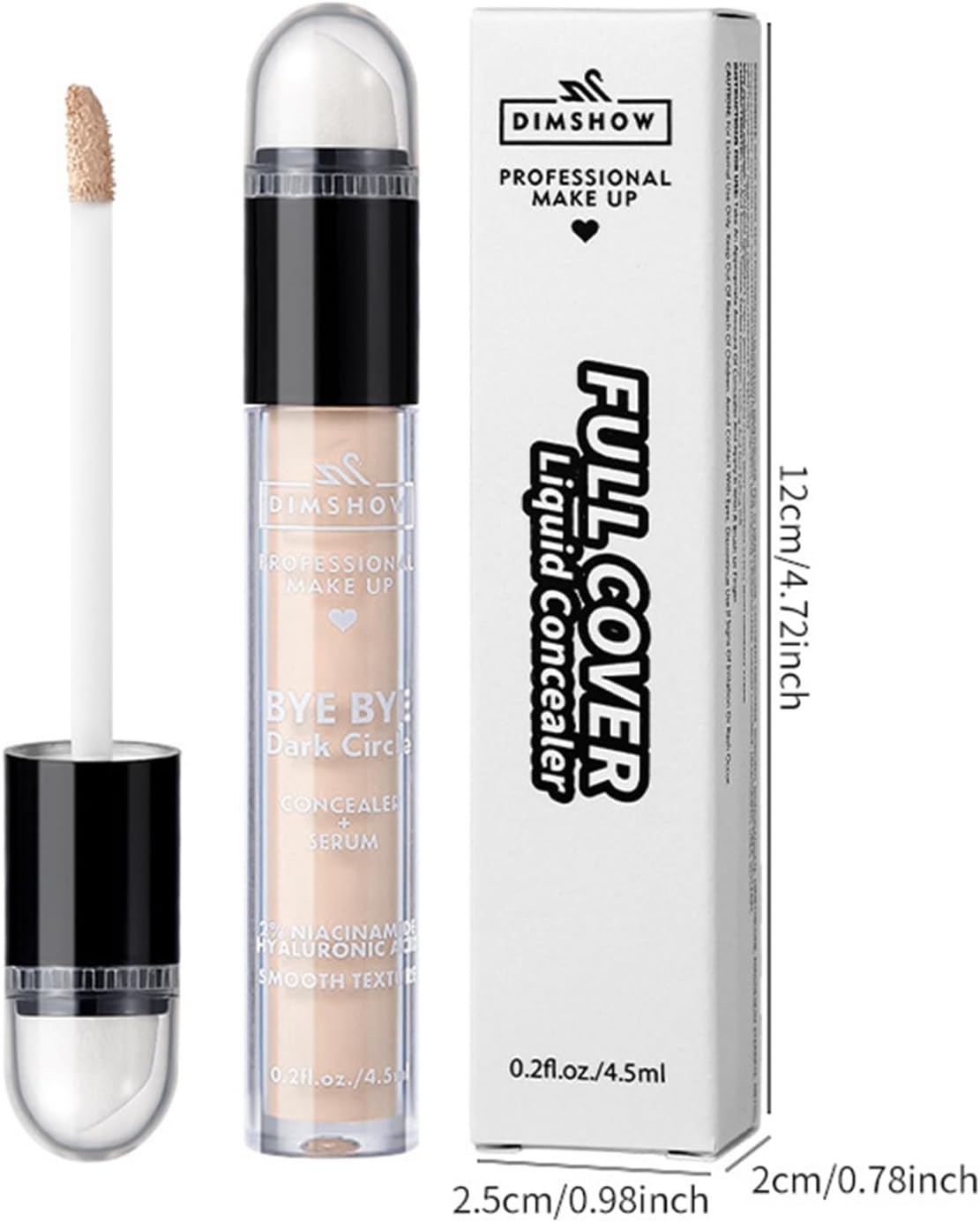 Loodgao Satin Finish Light Ivory Concealer Full Coverage Hydrating Brightening under Eye Makeup for Lightweight Type 1 One Size - Type 1 image number 5