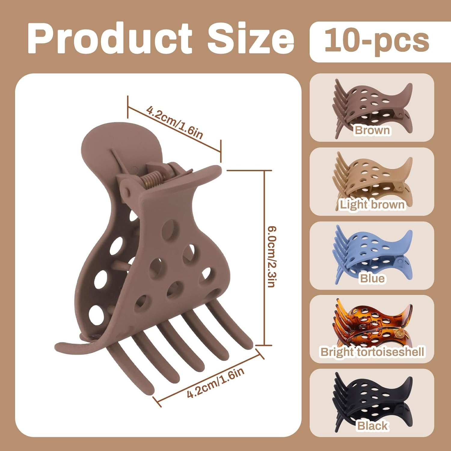 10 Packs Root Clips for Curly Hair Volume Claw Clamps, Women Root Lifting Hair Clips Styling Bouncy No Crease Fluffy Thick Thin image number 6