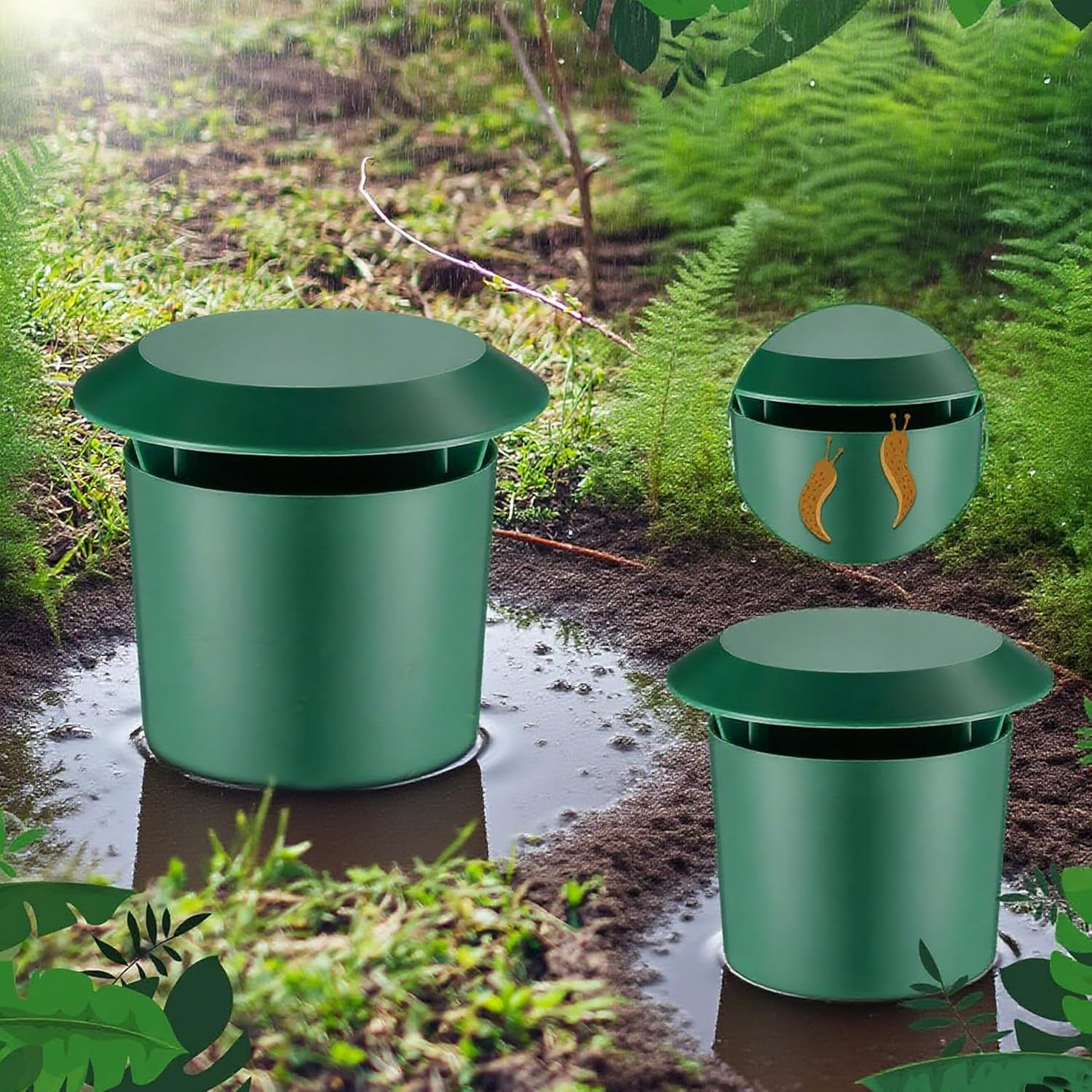 Qualirey Beer Slug Snail Traps, Plastic Garden Catcher, 11.3 X 9.5 Cm, Reusable House Trapper, 5 Pack image number 5