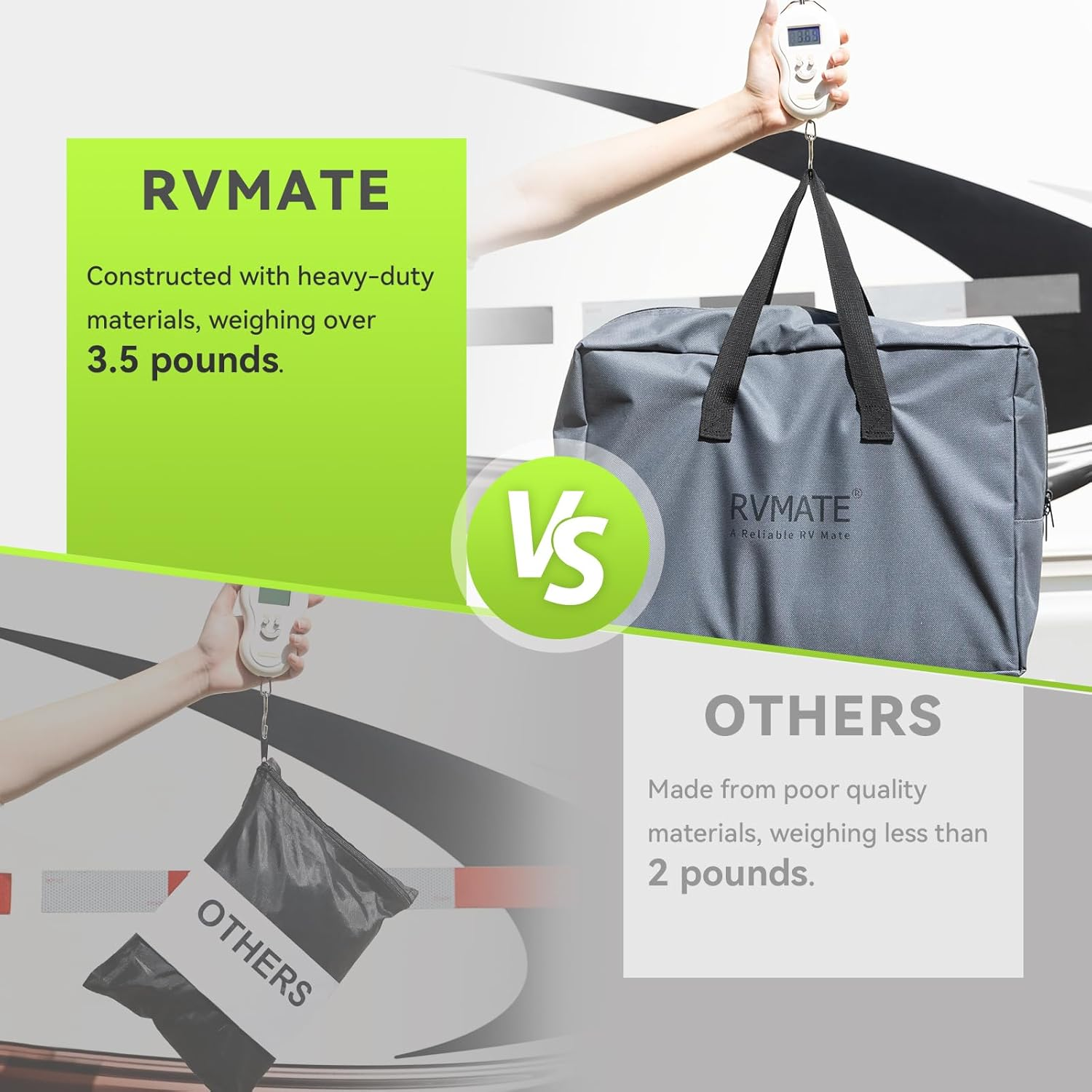 RVMATE RV Tire Covers, Dual Axle Wheel Cover (2 Pack) Fits 30"-33" Diameter Tires, Waterproof Anti-Uv Grey Dual Tire Covers RV Accessories for Truck/Trailer