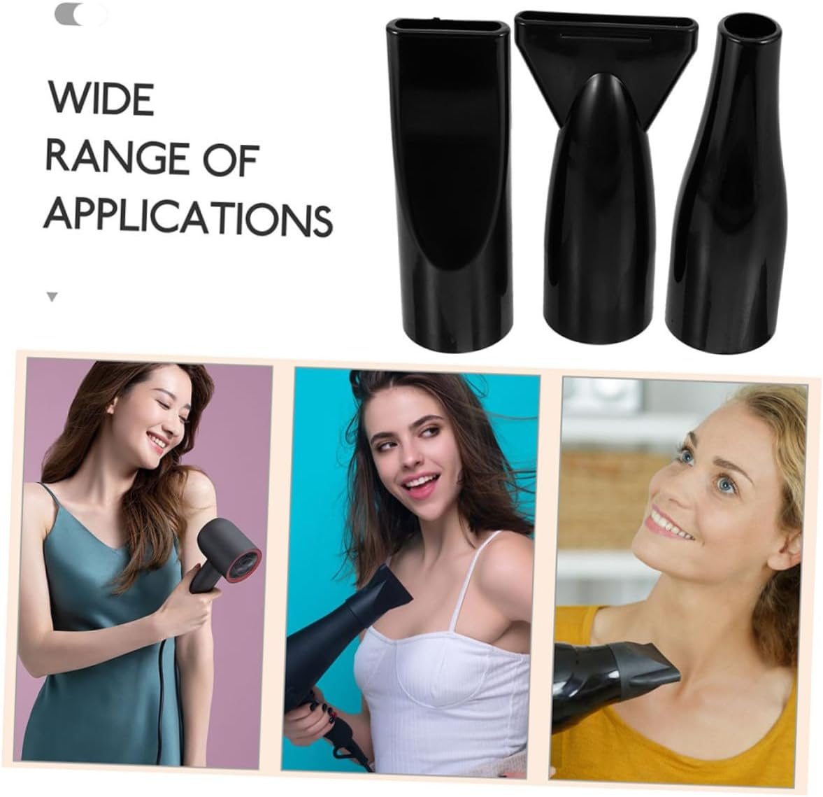 Gatuida 4Pcs Hair Dryer Nozzle Adapter Abs Material Versatile Concentrator and Comb Nozzles for Pet Grooming and Home Hair Styling Suitable for Dogs Cats Small Animals Blow Dryer image number 4