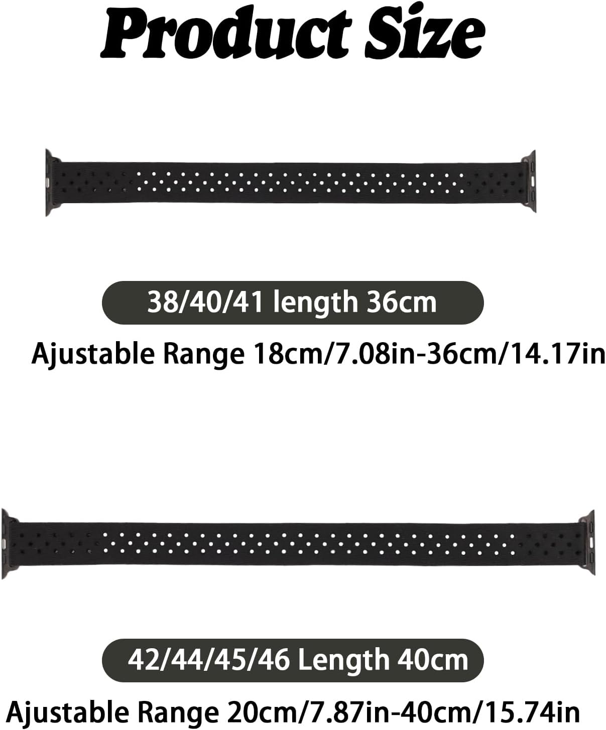 Viiotu Ankle Strap for Apple Watch 38/40/41Mm 42/44/45/46Mm, Soft Elastic Arm Straps for Apple Watch, Stretchy Sport Unisex Armband/Ankleband Runing Exersice image number 4