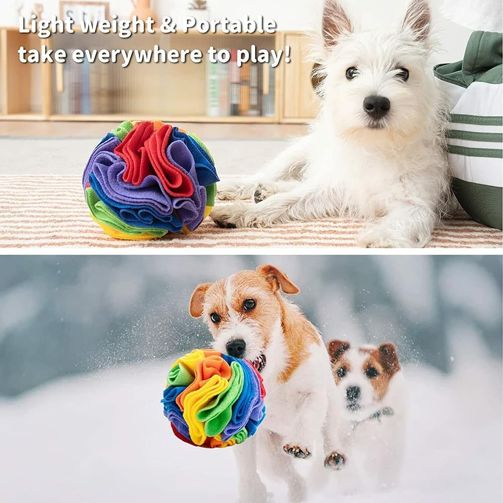 Pet Snuffle Ball Dog Puppy Slow Feeding Interactive Training Machine Washable AU S 15Cm image number 1
